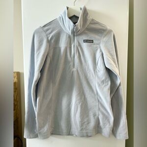 Columbia light baby blue fleece shirt - XS